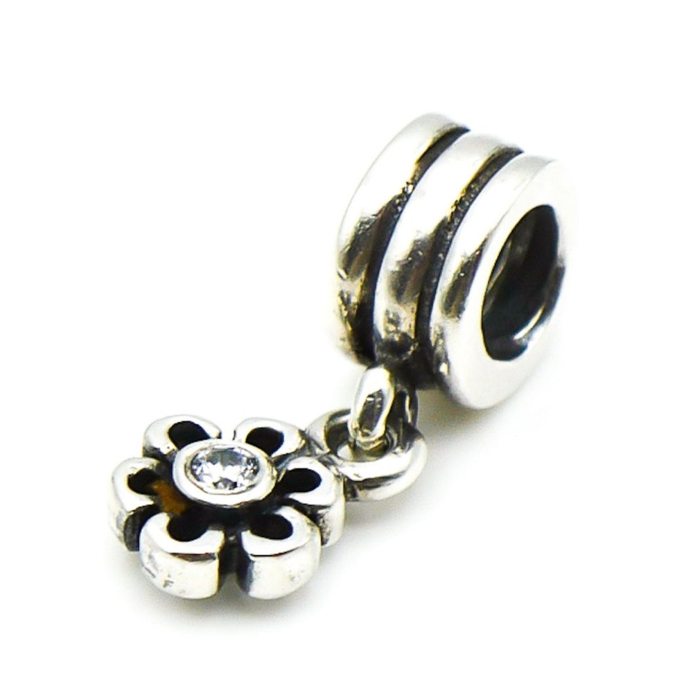 PANDORA DAISY STERLING SILVER DANGLE CHARM - Excellent Condition Retired Lovely